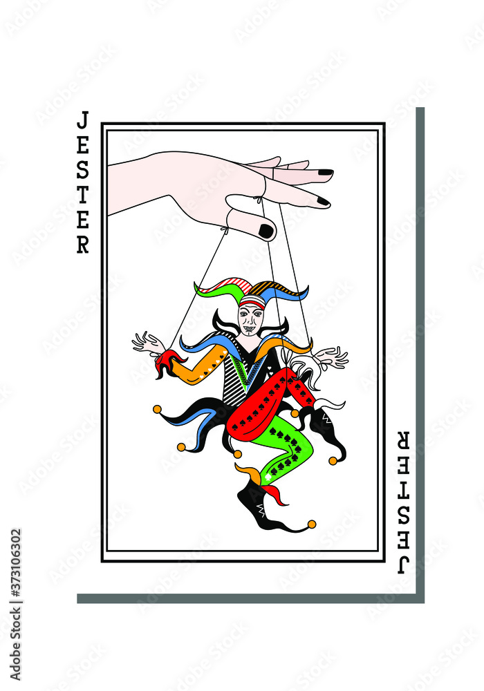 the illustration - playing card for poker - joker.
the illustration - playing card for poker - joker.