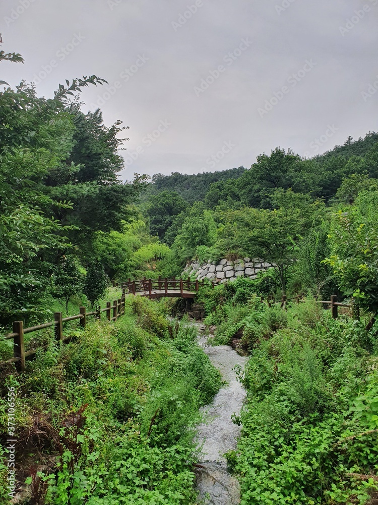 Gurye-gun, Jeollanam-do, South Korea - 23th July 2020 : Scenery of Hanok village
on a rainy day Gurye-gun, Jeollanam-do, South Korea - 23th July 2020 : Scenery of Hanok village
on a rainy day