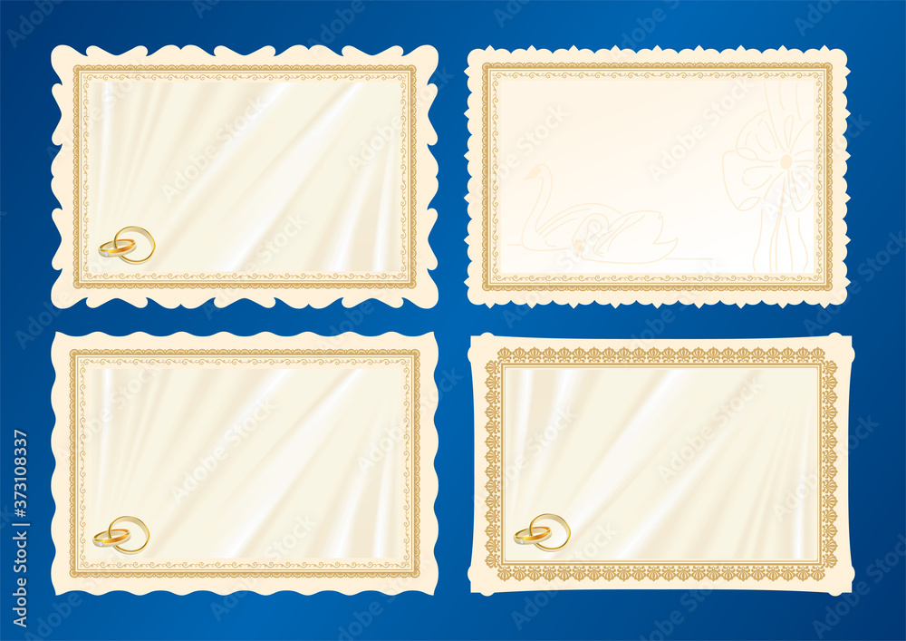 Beautiful wedding invitation card, for embossing and die-cutting in vector Beautiful wedding invitation card, for embossing and die-cutting in vector