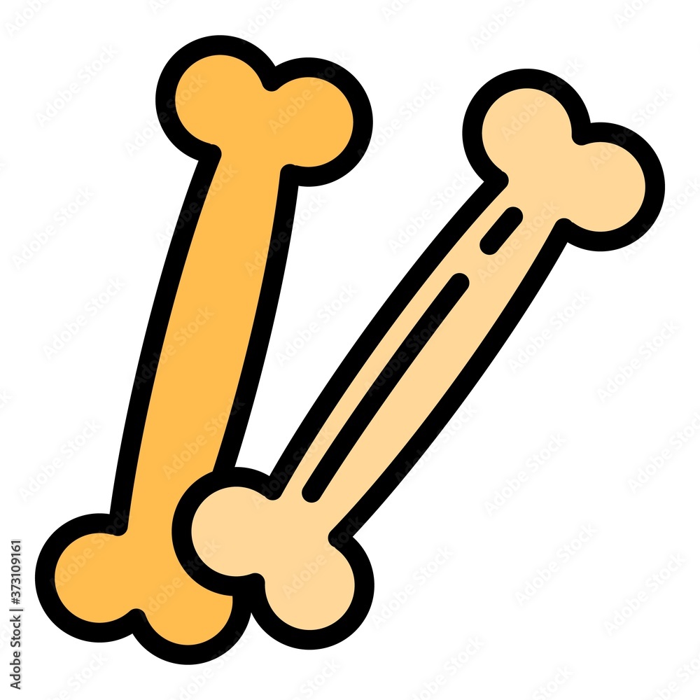 Pet dog bone icon. Outline pet dog bone vector icon for web design isolated on white background