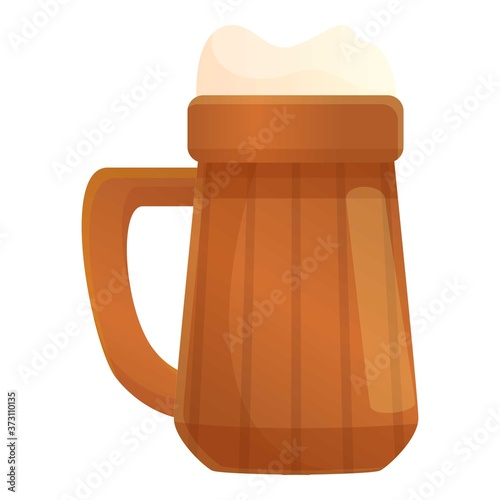 Irish beer mug icon. Cartoon of irish beer mug vector icon for web design isolated on white background