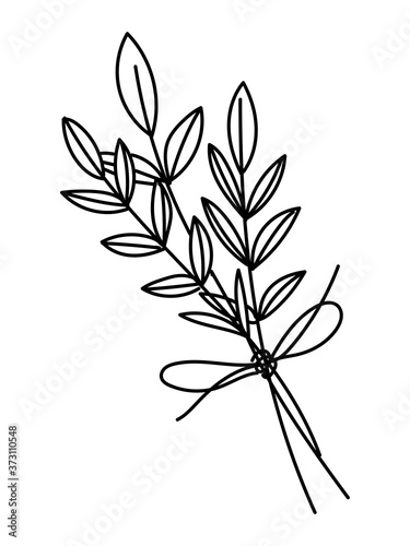 DRAWN GRASS IN A BUNDLE ISOLATED ON A WHITE BACKGROUND