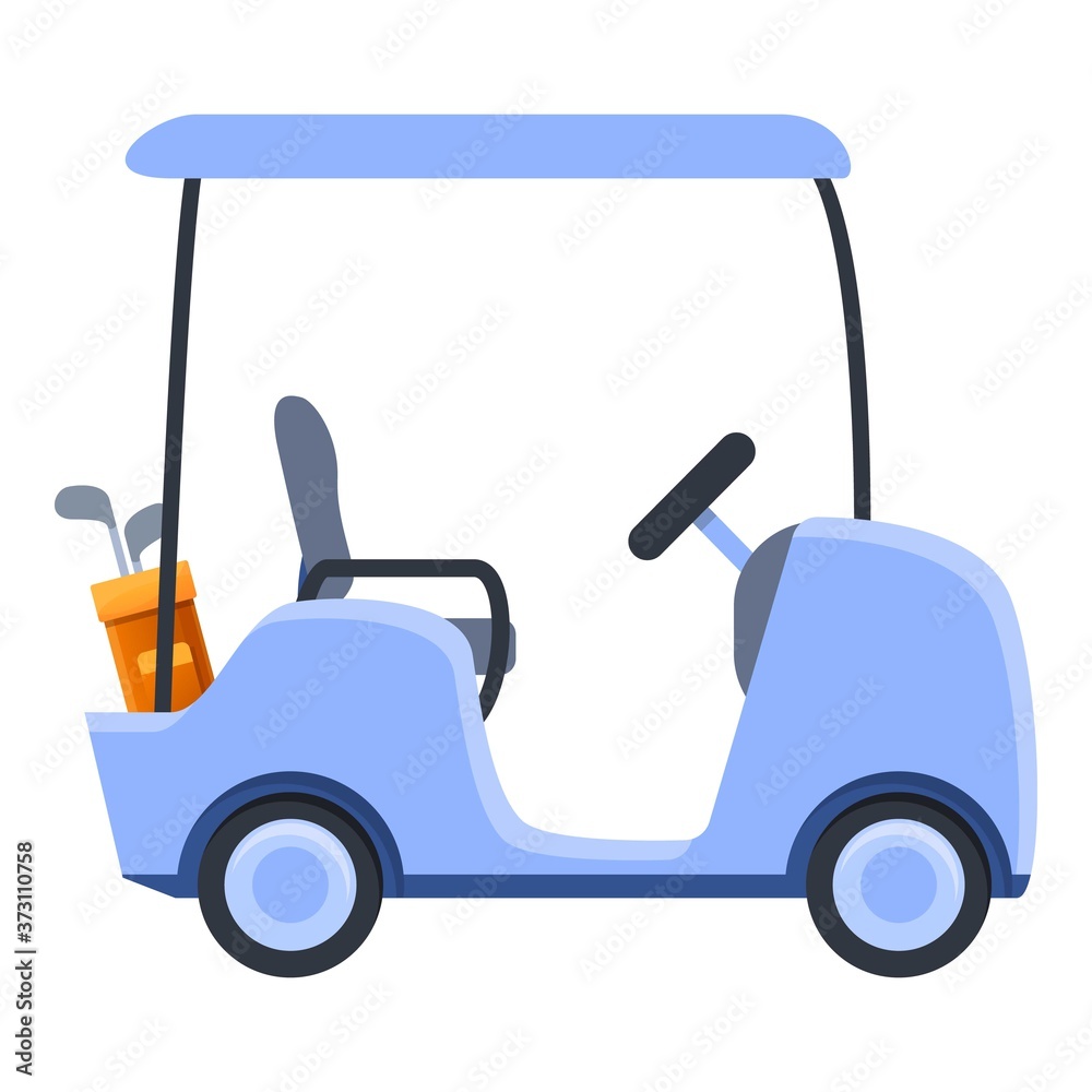 Buggy golf cart icon. Cartoon of buggy golf cart vector icon for web design isolated on white background