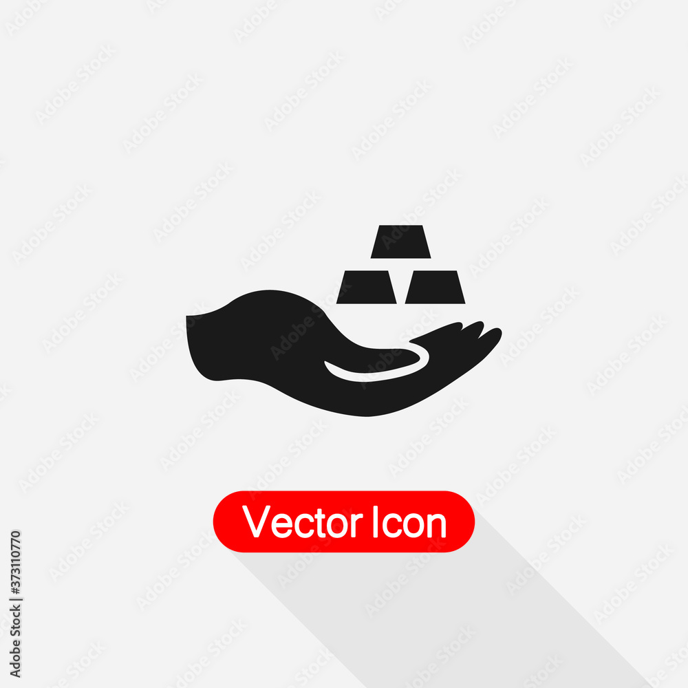 Gold Bars In The Hand Vector Illustration Eps10 Gold Bars In The Hand Vector Illustration Eps10