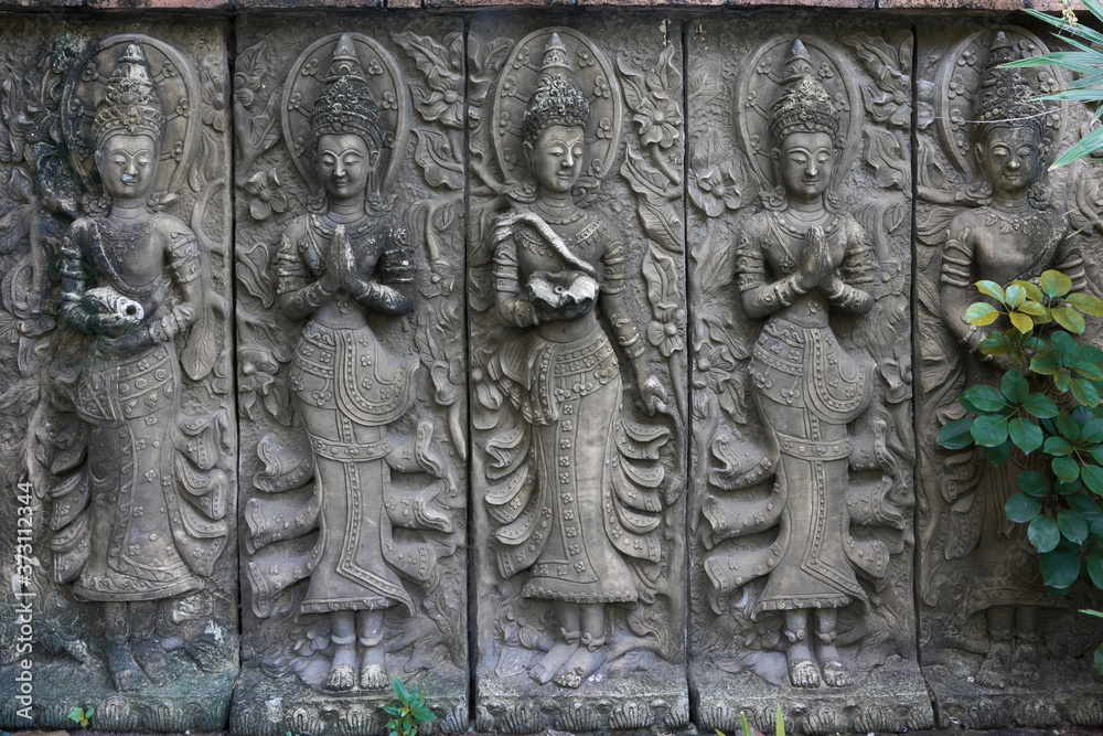 Thailand's traditional stucco.