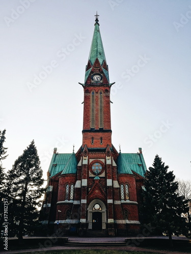 Cathedral in Finland. Church architecture in Finland