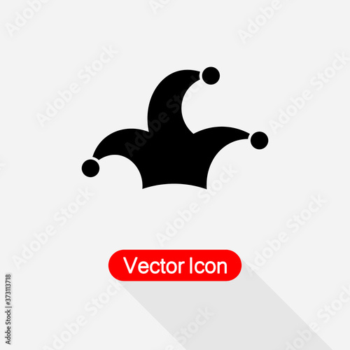 Jester`s Cap Icon Vector Illustration Eps10