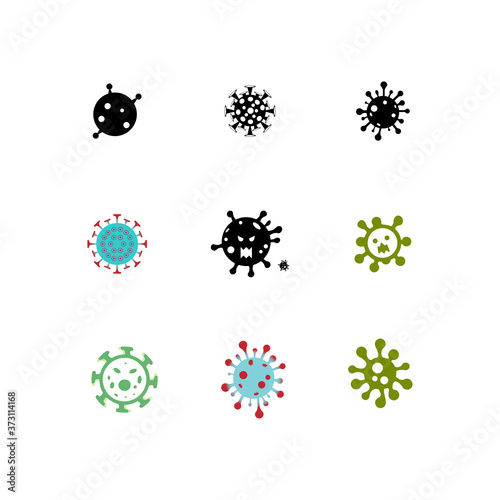 Coronavirus 2019-nCoV. Corona virus icons. Vector illustration