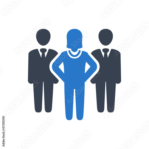 Businesswoman leader icon