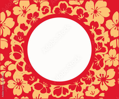Frame decoration Happy chinese new year, Place for your photo and text. Editable templates for social media stories. to combine with your photos. Idea for brochures and banners. Vector design