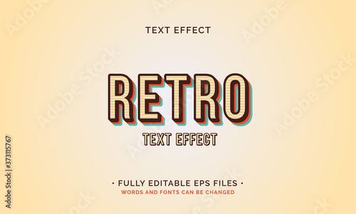 Retro Text Effect Fully Editable