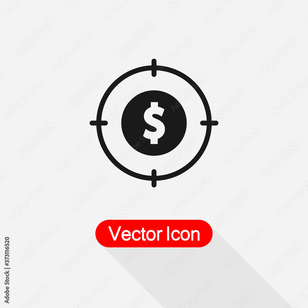 Money Target Icon vector illustration Eps10