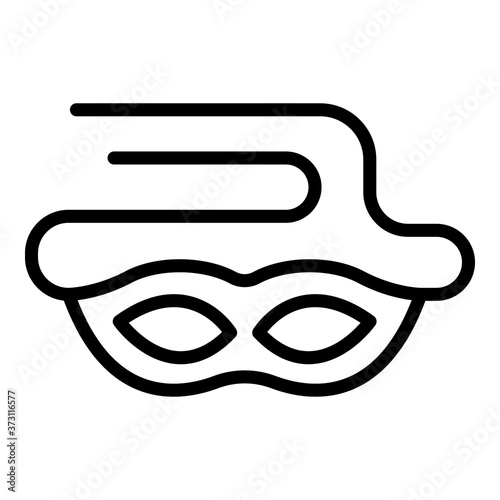 Carnival mask icon. Outline carnival mask vector icon for web design isolated on white background