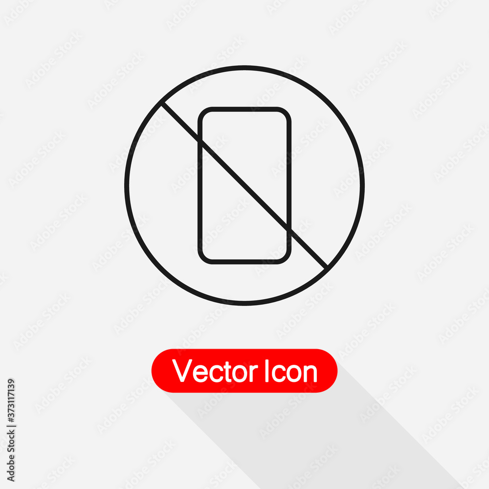 No Phone Icon vector illustration Eps10 No Phone Icon vector illustration Eps10