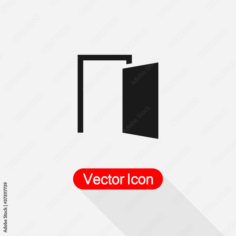 Open The Door Icon Vector Illustration Eps10 Open The Door Icon Vector Illustration Eps10