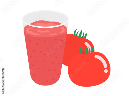 トマトジュースのイラスト