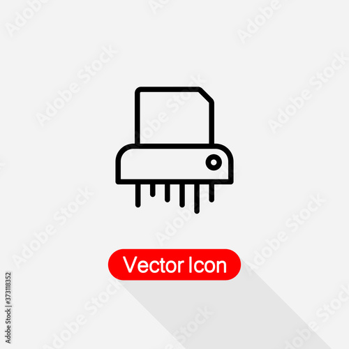 Paper Shredder Icon, Shredder Icon Vector Illustration Eps10