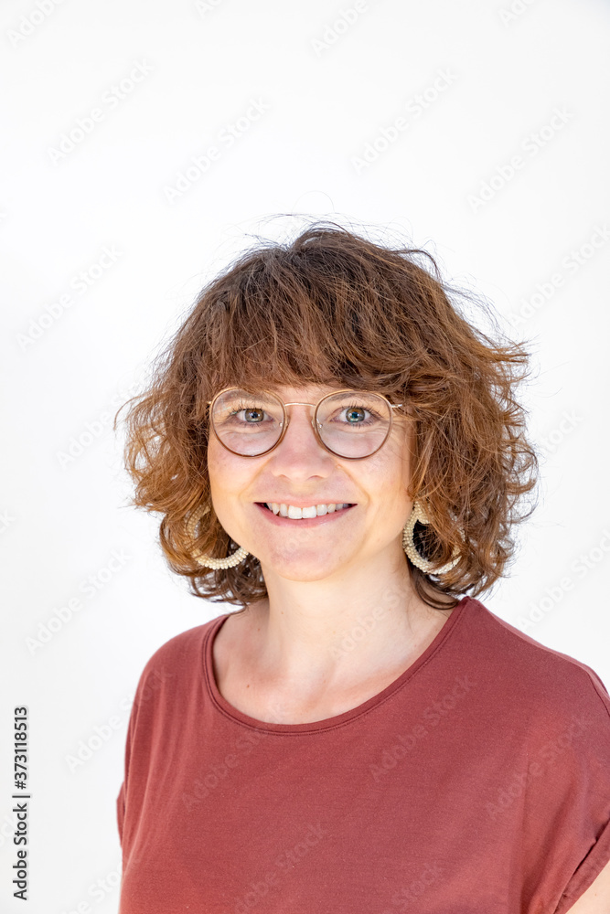 portrait of attractive woman with glasses portrait of attractive woman with glasses