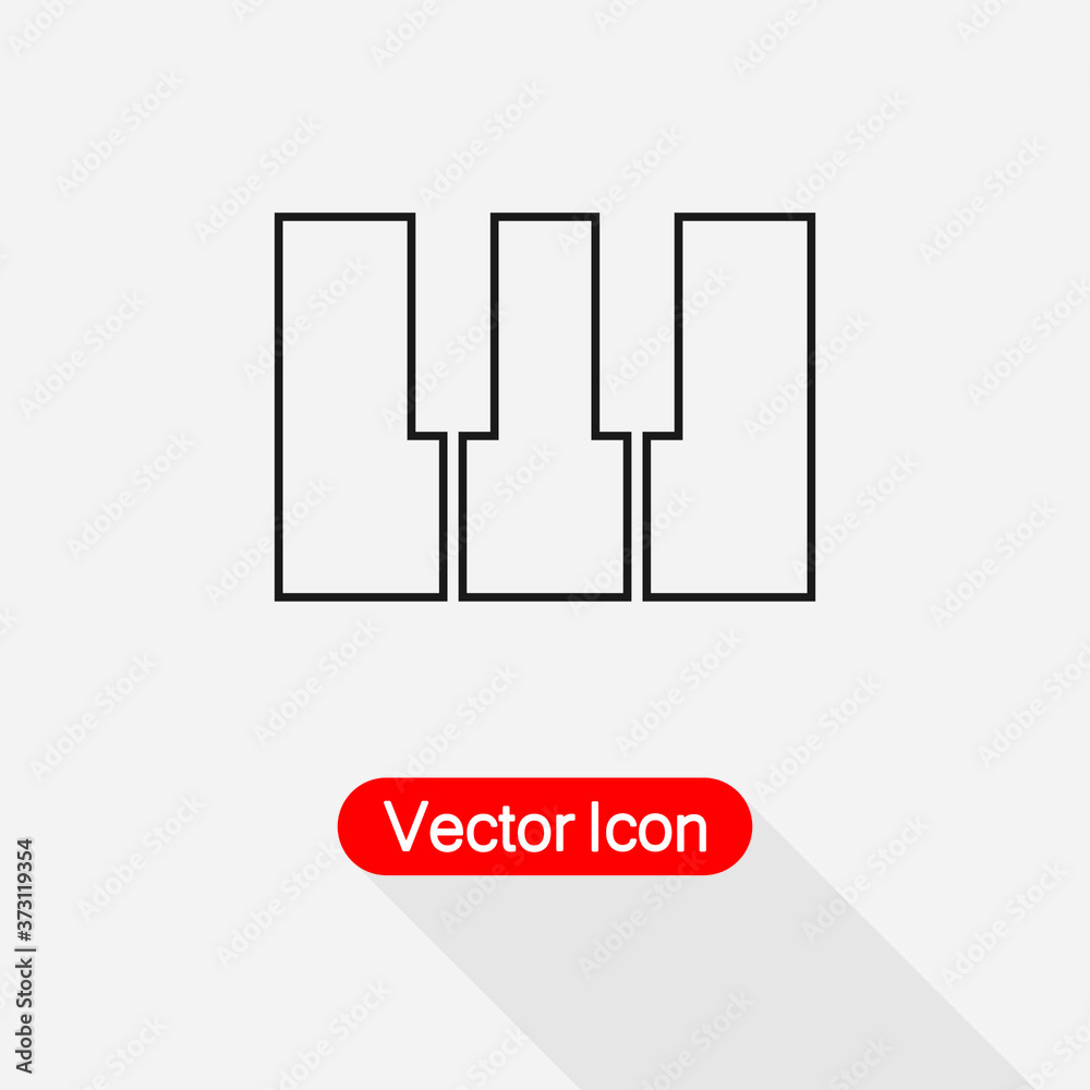 Piano keyboard Icon Vector Illustration Eps10 Piano keyboard Icon Vector Illustration Eps10
