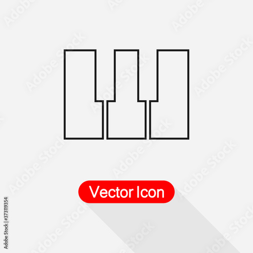 Piano keyboard Icon Vector Illustration Eps10