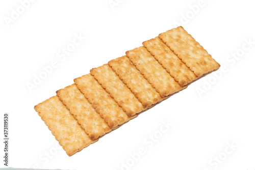 Biscuits on a white background.