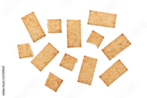 Biscuits on a white background.