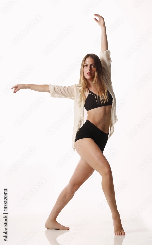 Fitness dance class woman dancing