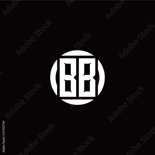 B B initial logo modern isolated with circle template