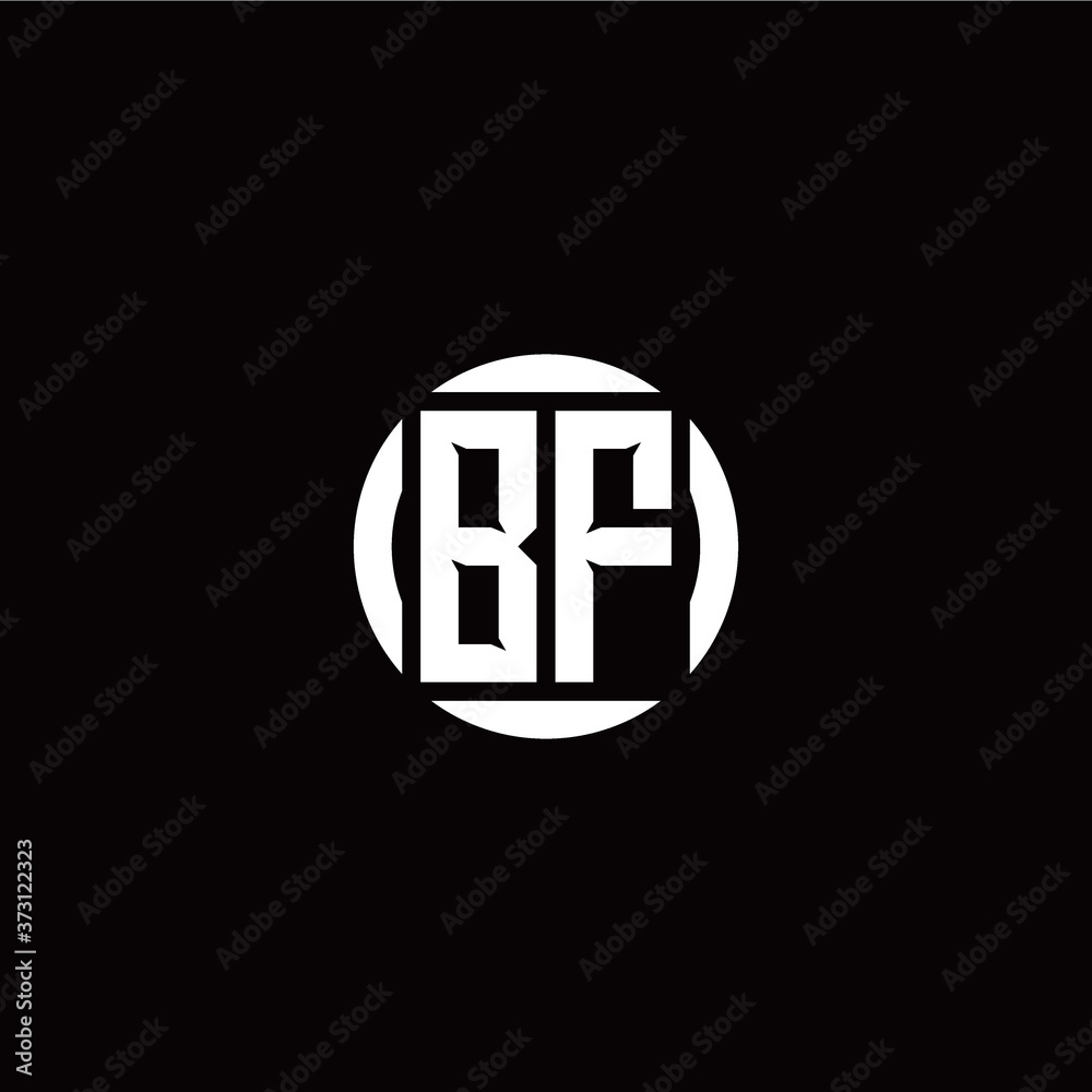 Obraz premium B F initial logo modern isolated with circle template