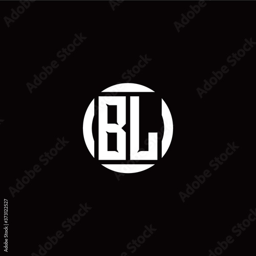 B L initial logo modern isolated with circle template