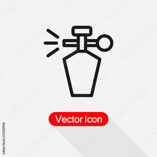 Retro Deodorant Bottle Icon, Perfume Spraying Icon vector illustration Eps10