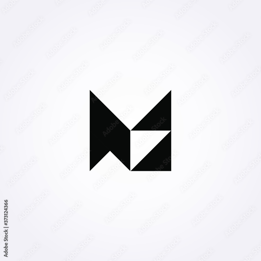 Black color of M letter logo. Initial logo concept vector. Black color of M letter logo. Initial logo concept vector.