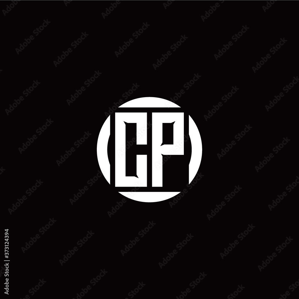 C P initial logo modern isolated with circle template C P initial logo modern isolated with circle template