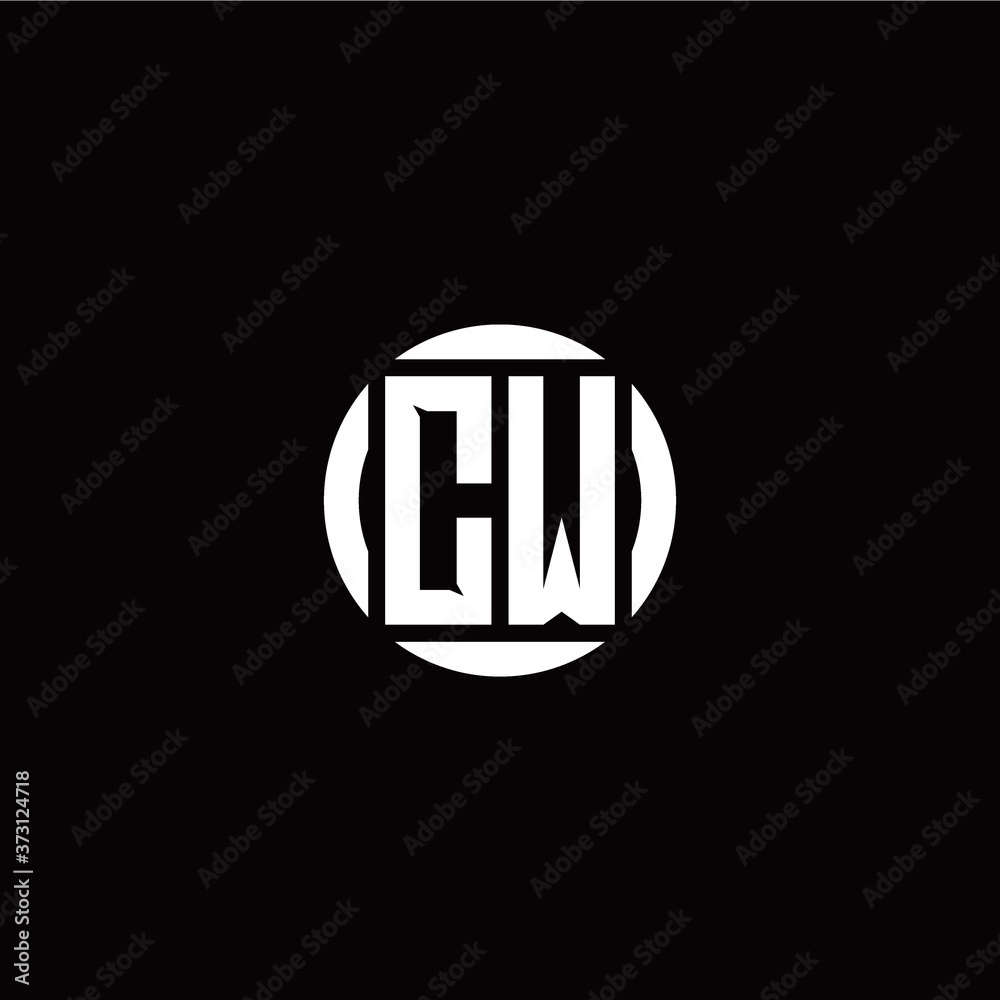 C W initial logo modern isolated with circle template C W initial logo modern isolated with circle template