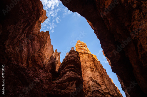 inside the canyon in Bryce Canyon National Park