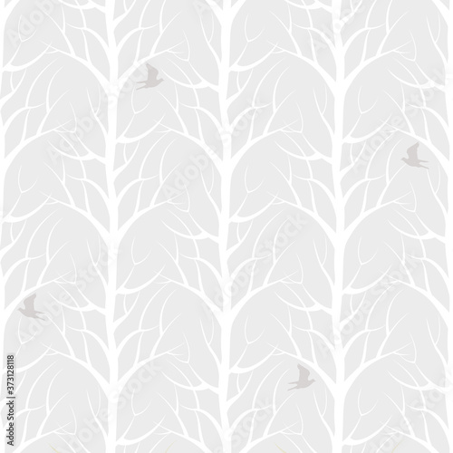 Forest seamless pattern. Vector design background.