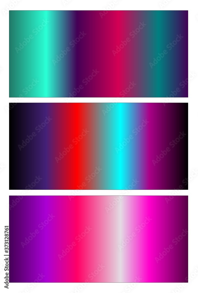 Set of modern neon gradient backgrounds and texture for mobile application or wallpaper. Vivid design element for banner, cover or flyer. Modern screen vector design with grey color.