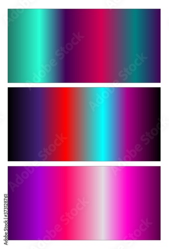 Set of modern neon gradient backgrounds and texture for mobile application or wallpaper. Vivid design element for banner, cover or flyer. Modern screen vector design with grey color.