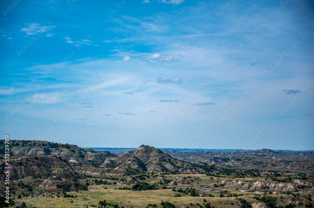 Overlook of Painted Canyon of the Theodore Roosevelt National Park, North Dakota, USA