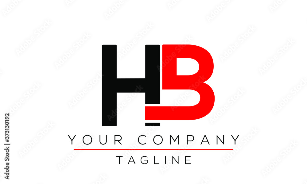 Letter HB Logo Design, Creative Modern Icon BH H B 