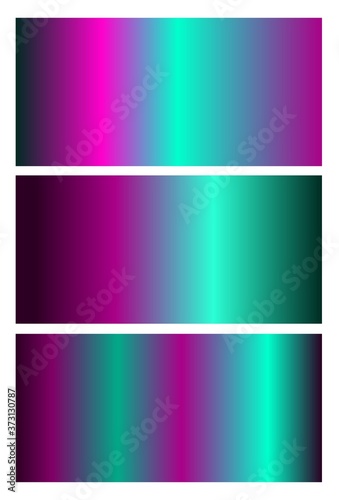 Set of trendy gradient backgrounds and texture for mobile application or wallpaper. Vivid design element for banner, cover, flyer, wall paint. Modern screen vector design with neon color.