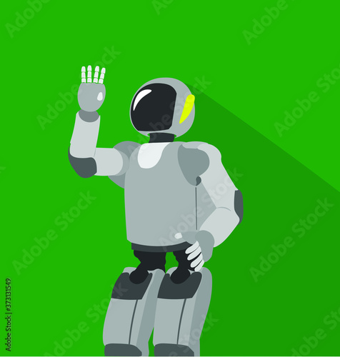 the robot flat image style
