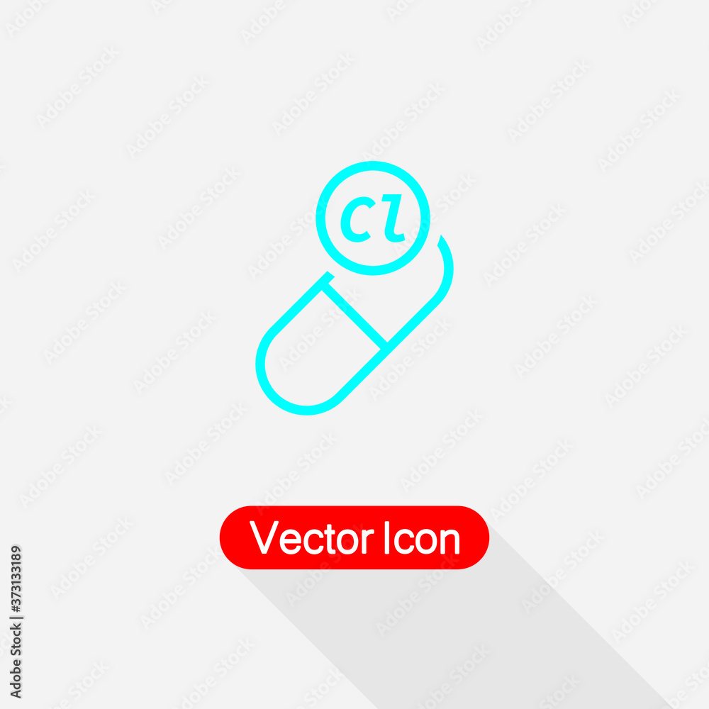 Vitamin Cl In Pill Icon Vector Illustration Eps10 Vitamin Cl In Pill Icon Vector Illustration Eps10