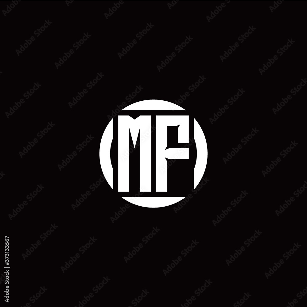 M F initial logo modern isolated with circle template M F initial logo modern isolated with circle template