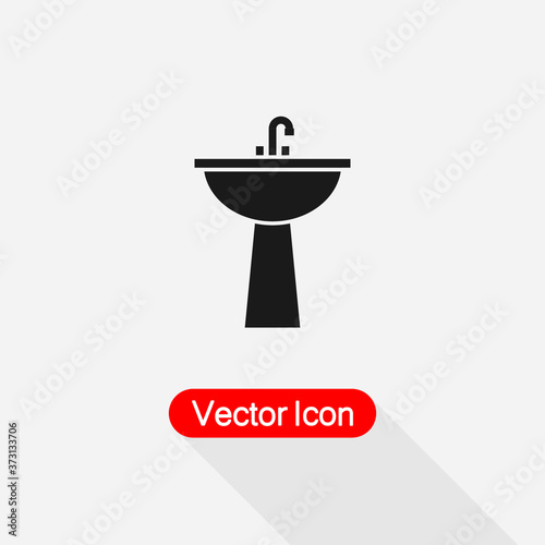Washbasin Icon Vector Illustration Eps10