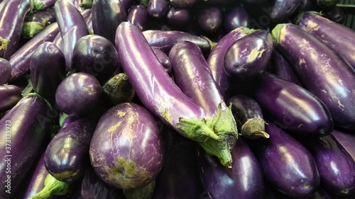 eggplants at the market