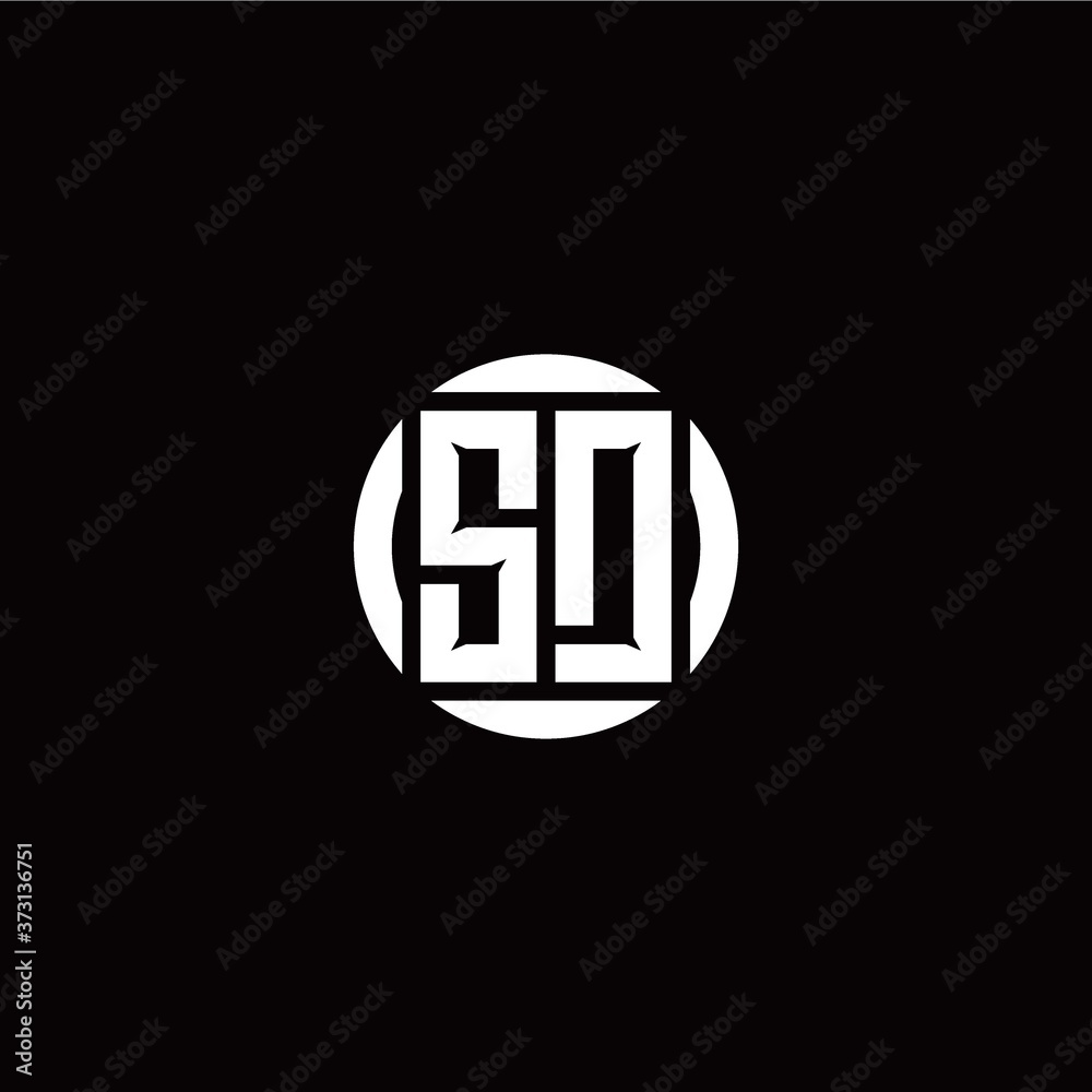 S D initial logo modern isolated with circle template
