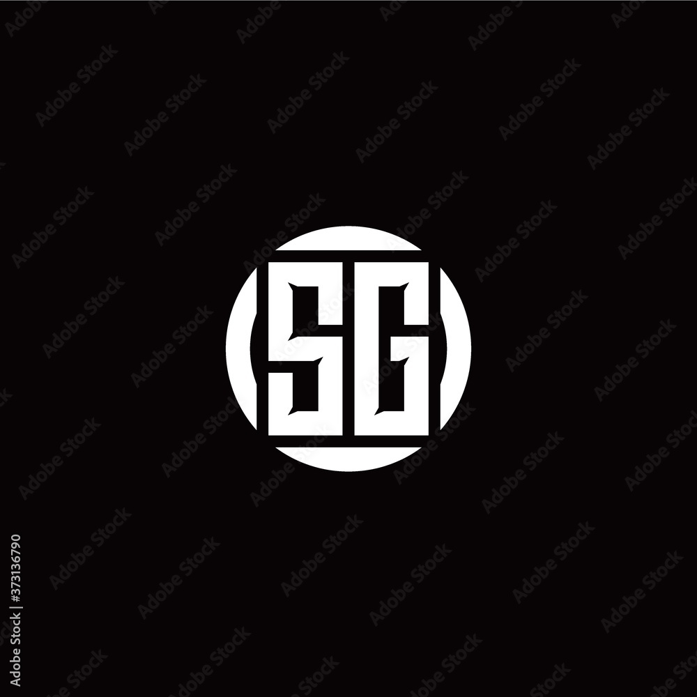 S G initial logo modern isolated with circle template S G initial logo modern isolated with circle template