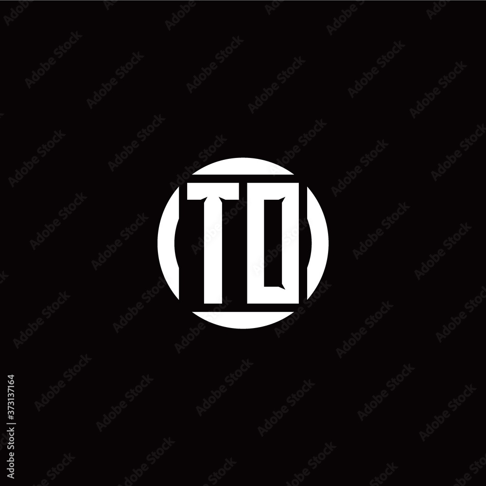 T O initial logo modern isolated with circle template