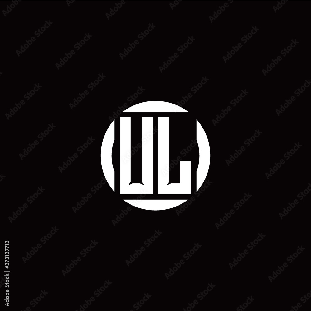 U L initial logo modern isolated with circle template U L initial logo modern isolated with circle template